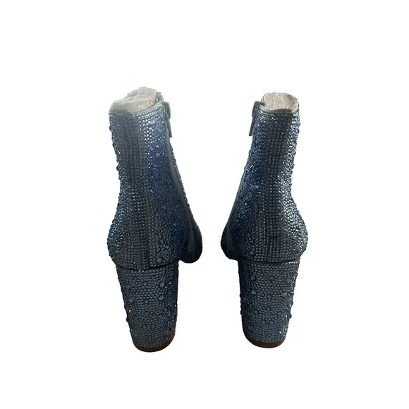 Betsy Johnson SB Cady Rhinestone Ankle Boots Booties Size 6 Light Blue NEW - Picture 3 of 13